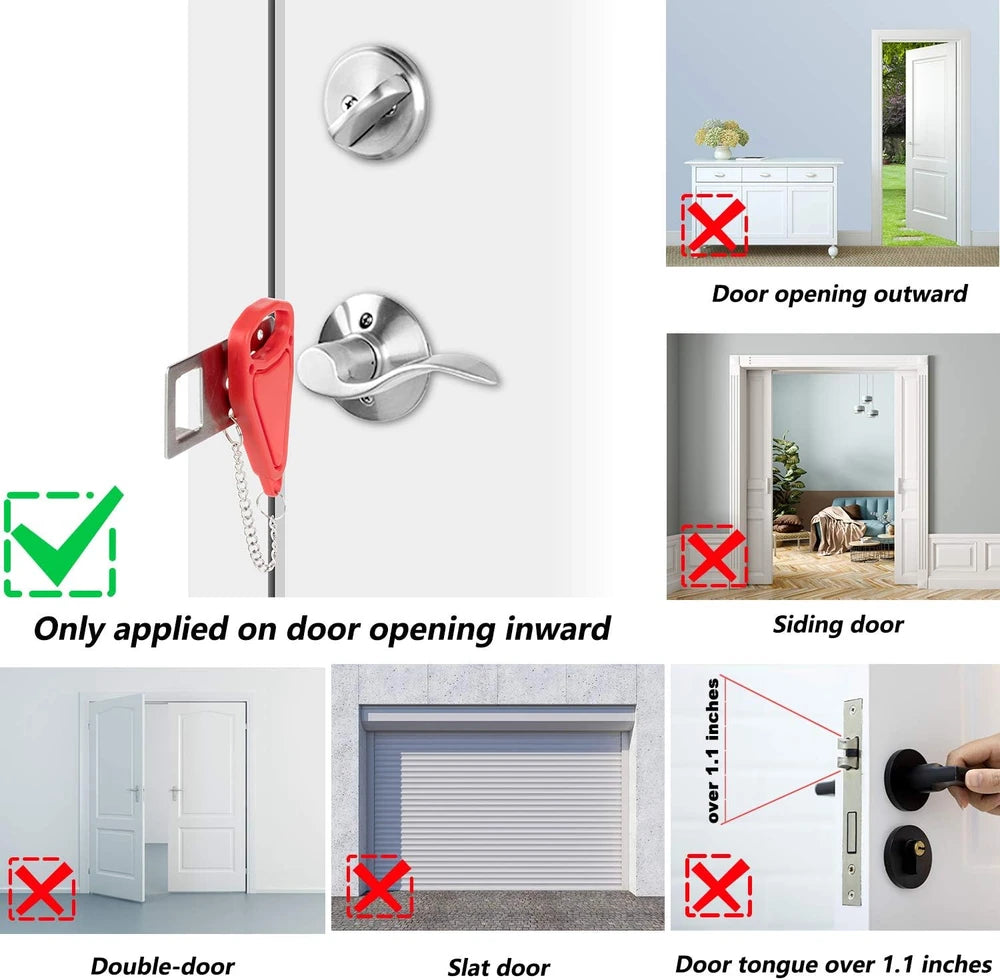 AceMining Portable Travel Door Lock