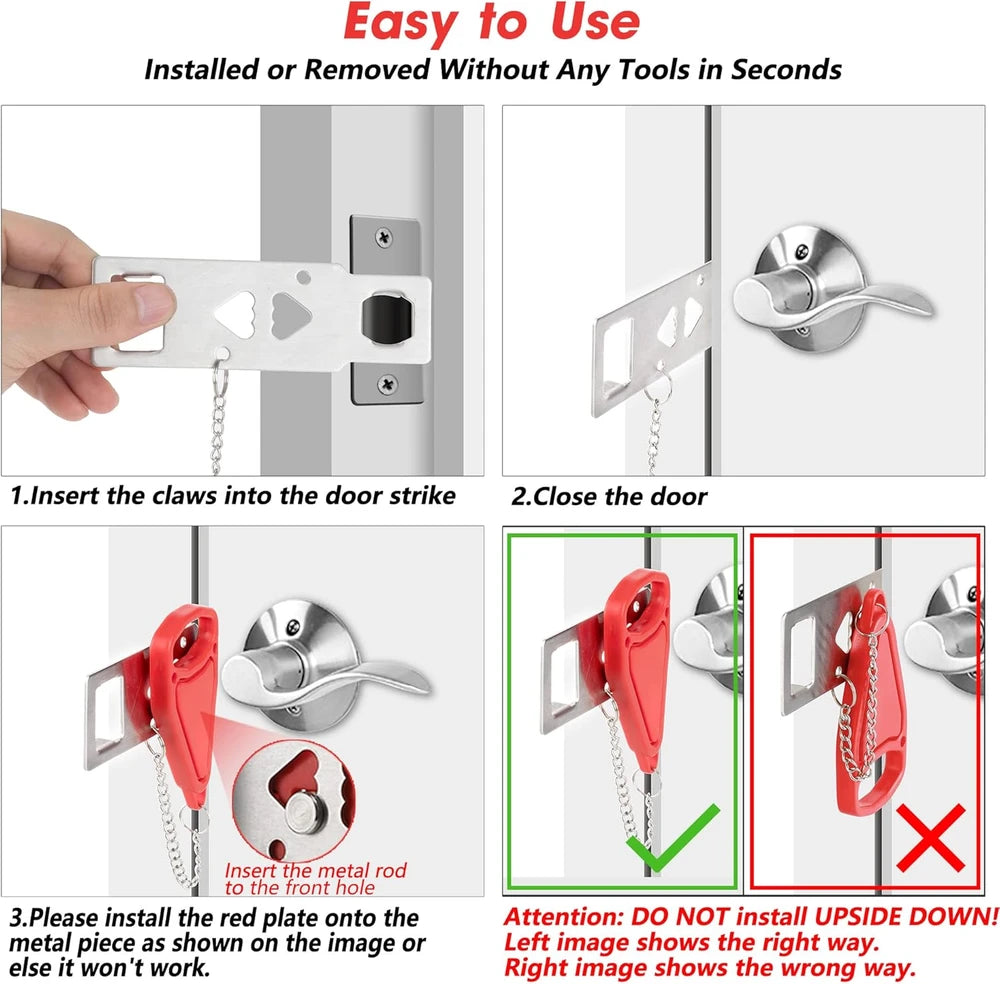 AceMining Portable Travel Door Lock